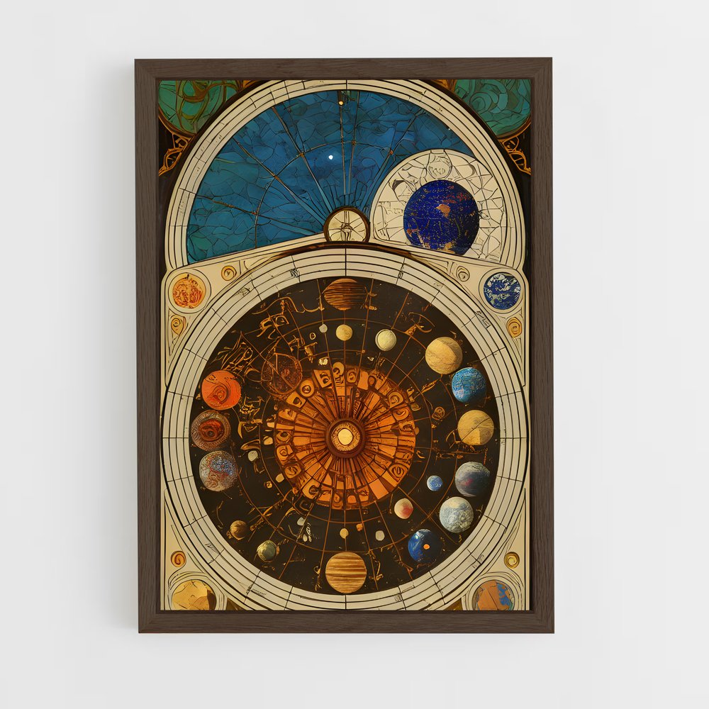Poster Cosmos en Verre – affiche Espace rétro (vue 5)